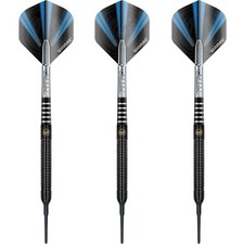 Winmau Soft Darts Sabotage Onyx Black 90% Tungsten Softtip Dart Softdart NEU