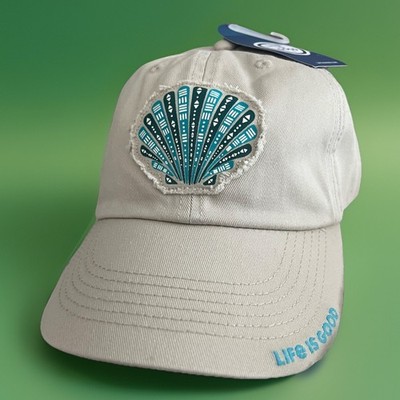 Life is Good Tribal Shell Patch Hat Tattered Chill Cap Unisex OS NEW w/Tags