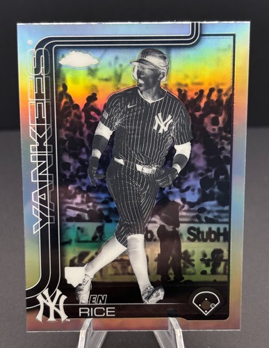 Ben Rice 2025 Topps Chrome RC Negative Refractor Rookie Base Set #139 Yankees