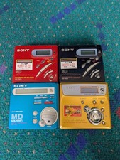 4 Vintage Sony Mini Disc MD Walkman Untested For Parts Or Repair As is
