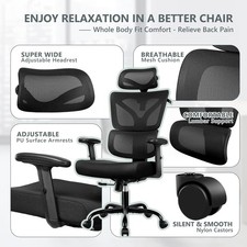 GENERIC ERGONOMIC DESK CHAIR HIGH BACK GAMING CHAIR RECLINING COMFY 4