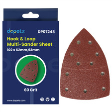 Image of 10Pcs Abrasive Sanding Sheets 102 x62mm,93mm For Bosch Detail Palm Sander 60Grit