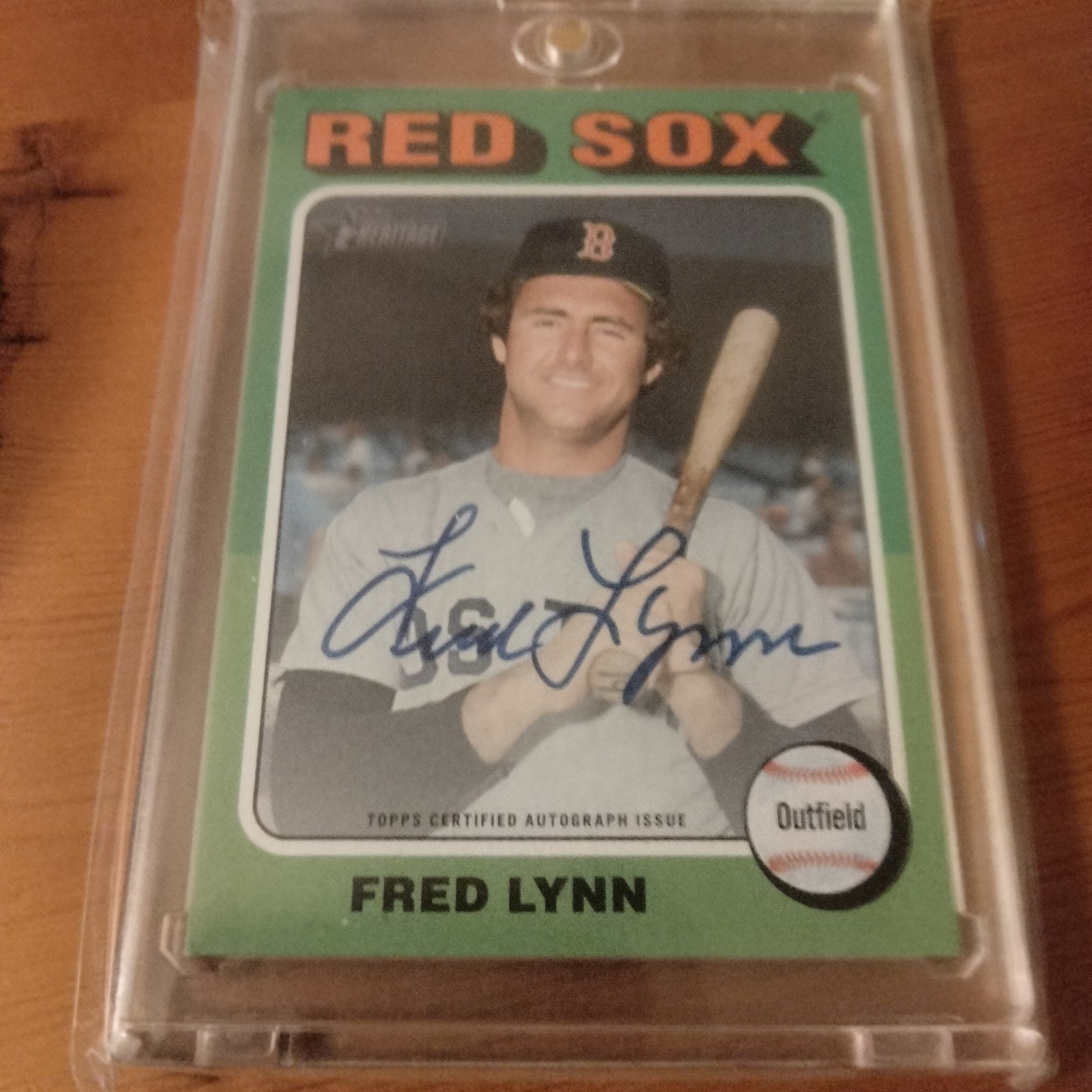 2024 Topps Heritage Fred Lynn Real One Autograph On Card