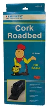 Midwest Flexible Cork Roadbed Model Train Track Railroad HO Scale - 15 Feet
