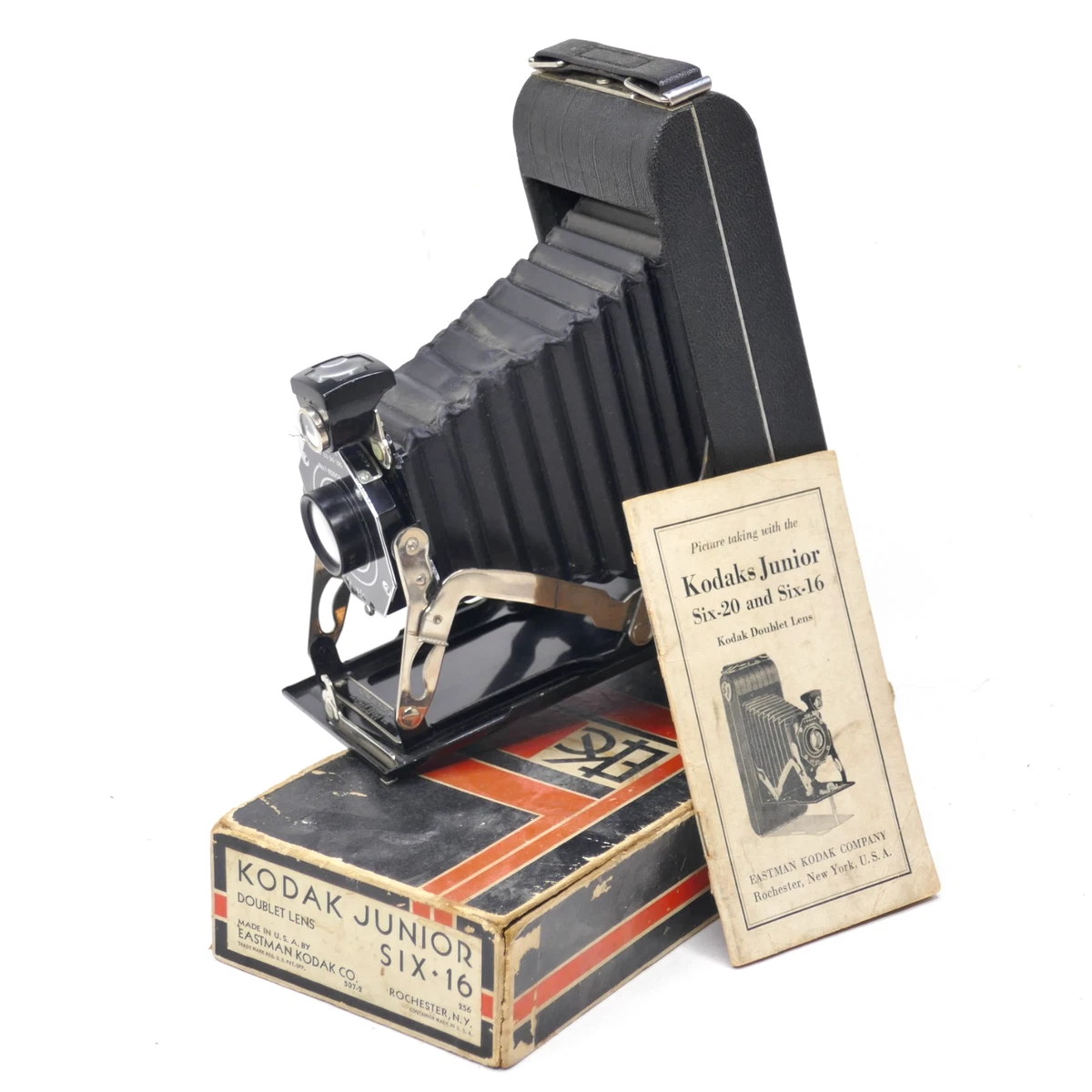 Appareil Photo Pliant Kodak Junior Six-16 KODEX N°1 – Eastman USA, Vintage, Occasion