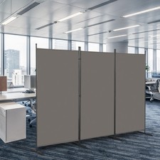 3-teilig Faltbare Paravent Raumteiler Sichtschutz Wand Trennwand Garten Grau