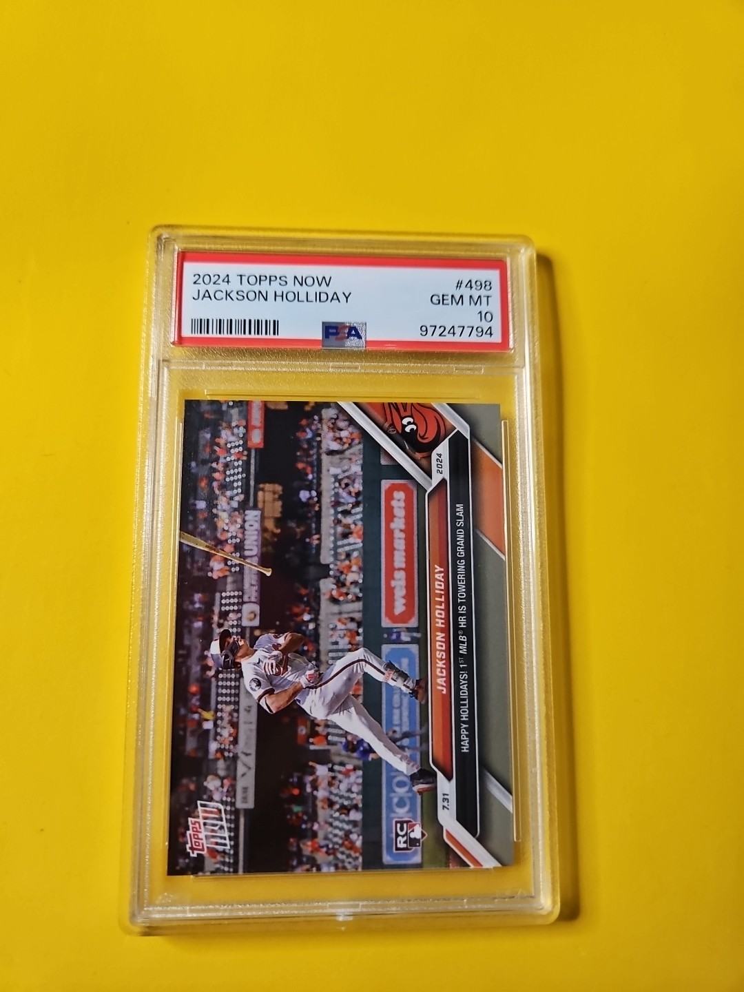 ROOKIE JACKSON HOLLIDAY RC 2024 TOPPS NOW PSA 10 GEM MINT! BALTIMORE ORIOLES 💰⏫ view 8