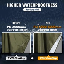 Regenmantel Outdoors 3-in-1 wasserdicht Militär Regenponcho Wandern