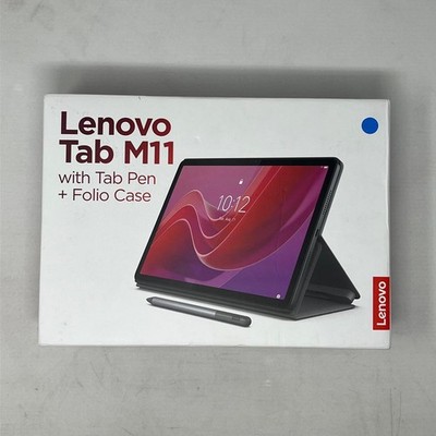 Lenovo Tab M11 TB330FU 11'' FHD+ Tablet 128GB, 4GB RAM w/ Pen & Folio Case Bundle