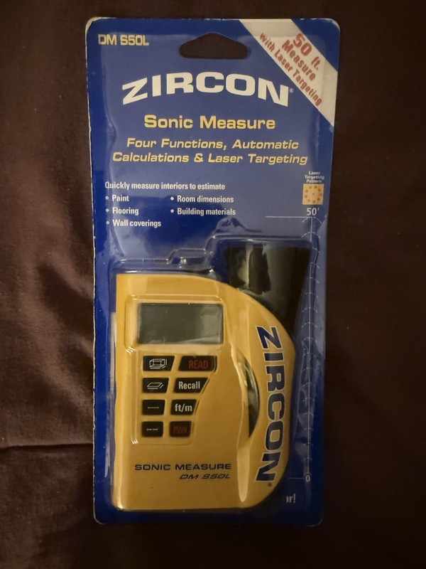 ZIRCON Sonic Measure Device DM S50 Sound Wave Measure Device Up to 50 Feet
