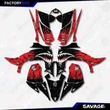 Red Savage Camo Racing Graphics kit fits 14-25 Yamaha YFZ450R YFZ 450R