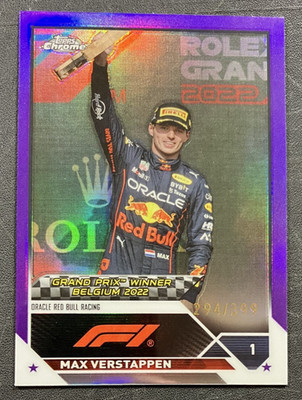 294/399 Purple Refractor Max Verstappen #157 2023 Topps Chrome Formula 1 F1 Card