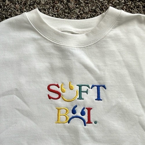 NWOT Soft Boi White Crewneck Sweatshirt, Size Medium, YouTuber Ethan Nestor - Picture 3 of 9