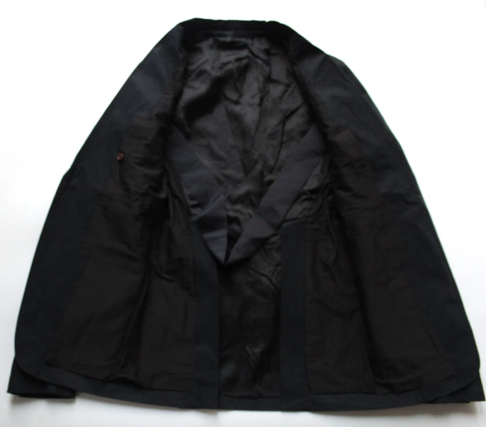 Rick Owens Men's Black Waxed Cotton Chore Blazer Italy Size Men's US 38 Small S - image 3 of 4