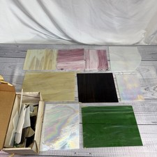 8.5 Pound of Assorted Stained Glass Sheet Scr...