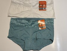 NWT Warners No Pinching No Problems Lace Boyshort Panties 5463 Size 7/L 2 Pairs
