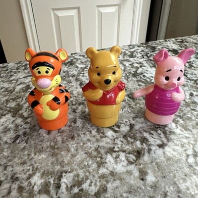 Mega Bloks Disney Winnie The Pooh Tigger Piglet Figures 3pc Lot Replacement Toy