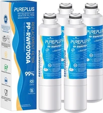 Genuine PUREPLUS Refrigerator Water Filter Replacment Without Chip 4 PACK