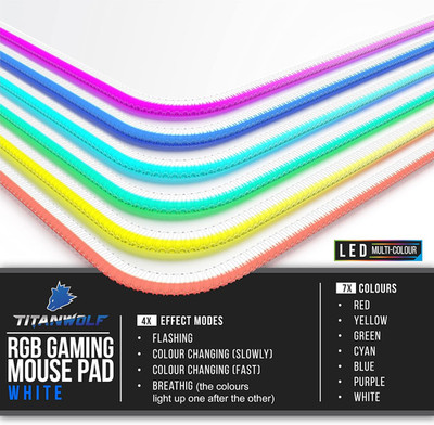 CSL - RGB Gaming Mauspad - LED Schreibtischunterlage - 800x300 mm - XXL Mousepad - LED