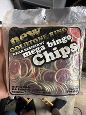Bingo Chips Gold Metal Ring Red NEW 100 Gold tone Wear Resistant Made In USA !!