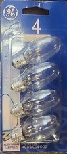 4 GE Night Light Bulbs C7 Candelabra Base E12 120V 4 Watts Clear