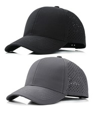 2 Pack Snapback Hats for Men Women, Quick Dry Mesh Baseball Caps for Running ...