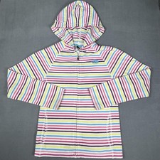 The North Face Fleece Hoodie Jacket Girls Large 14/16 Multicolor Stripe Full Zip