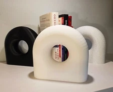 WHITE Rounded Circle Google Sculpture - Meet Zoom Call Teams Background Art