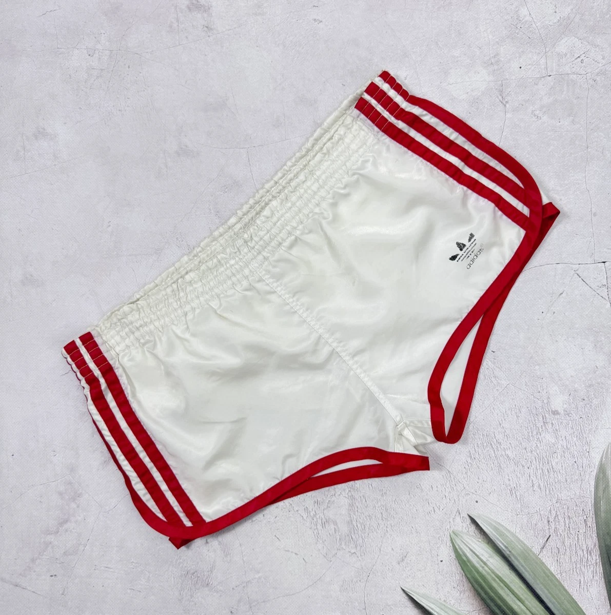Short Vintage Années 80 - Polyamide Nylon Blanc - Sport/plage - Homme Taille M