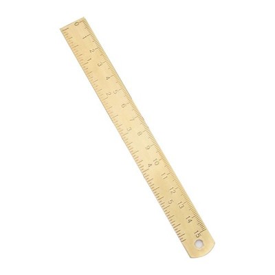 Vintage Brass Ruler Label Book Mark Cartography Painting Measuring Tool