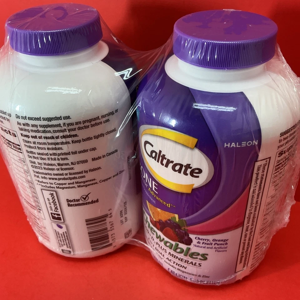 2 упаковки кальтрат жевательные 600 + D3 плюс минералы кальций витамин D 155ct, 03/2026 - Изображение 3 из 3