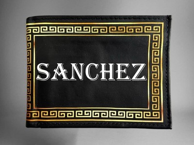 Sanchez Last Name Printed Leather Wallet Billetera De Piel  Apellido Sanchez