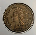 1863-P Philadelphia Indian Head Cent IHC Higher Grade