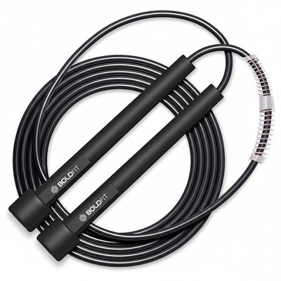 Boldfit Skipping Rope for Men and Women Jumping With Adjustable Black 