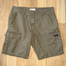 Men  s Wrangler Relaxed Fit Khaki Cargo Shorts Tan Size 34x10