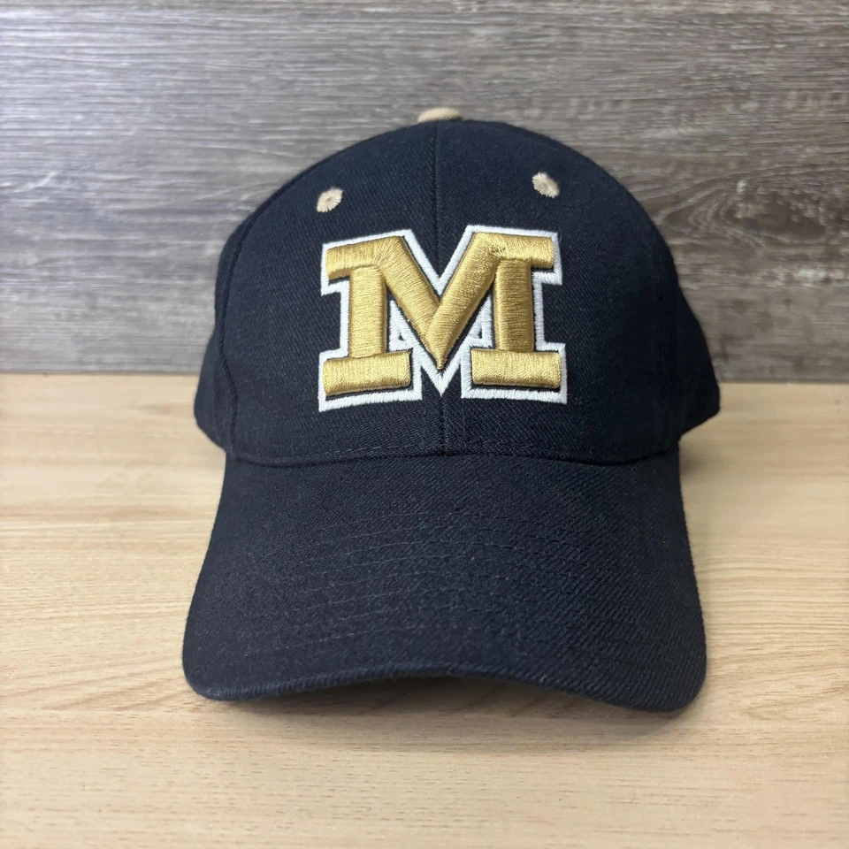 Missouri Tigers Hat Cap Fitted Mens 7 1/4 Black Gold NCAA College Mizzou M Logo - Image 2 of 4