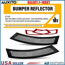 Side Marker Light Clear for Front Bumper Fit 2007-13 BMW E92 E93 328i 2-20X