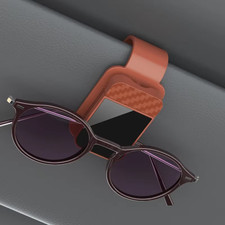 Car Sun Visor Sunglasses Clip Holder Stable Eyeglasses Hanger Card Ticket Organi