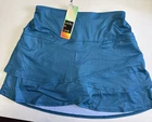 LUCKY IN LOVE WOMEN'S SHIMMER SCALLOP SKORT S XS M L BLUE GOLF TENNIS NEW