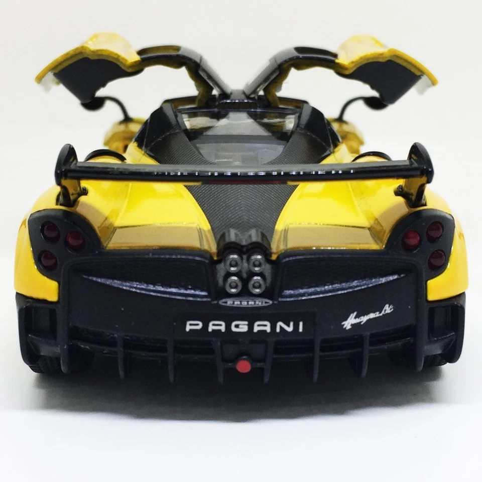 Nuevo Kinsmart 5" Pagani Huayra BC Modelo Diecast Juguete Deportes Super Car 1:38- Amarillo Foto 4 de 4