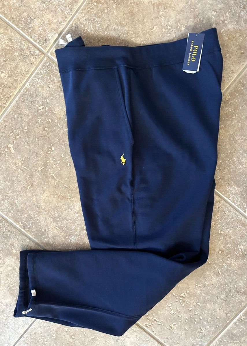 Polo Ralph Lauren Fleece Sweatpants Big & Tall 3XB Navy w/ Yellow