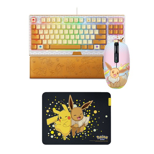 Razer x Pokémon Eevee Blackwidow Mechanical Keyboard, Mouse & Mat Combo - Picture 2 of 4