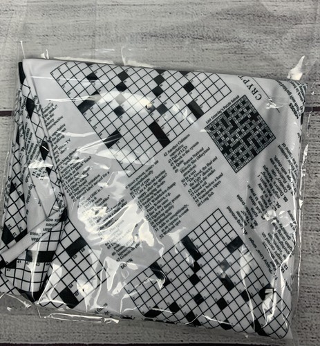 Newspaper Crossword Puzzle Print Lightweight Scarf Bl Gem