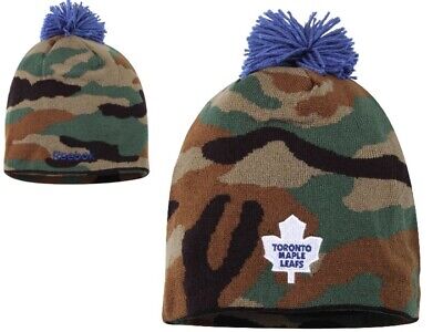 New NWT Toronto Maple Leafs Reebok NHL Camo Winter Knit Hat Cap GD | eBay