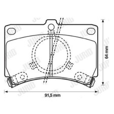 Jurid Bremsbelagsatz 572144J für Mazda 323 III 363702160816 P49007 BL1009A2