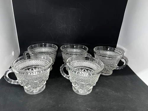 Wexford by Anchor Hocking tea/coffee cups lot of 9