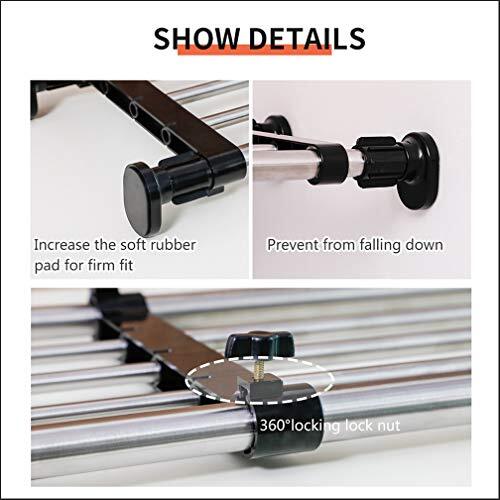 Hershii Expandable Closet Tension Shelf Rod Adjustable Metal Assorted