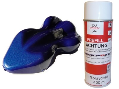 1x 2K Spraydose 400ml Autolack Nacht Blau Metallic kein Klarlack Glanz Trend
