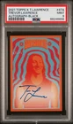 PSA 9 2021 Topps X Trevor Lawrence Auto Black /25 Sunshine "Tangerine"
