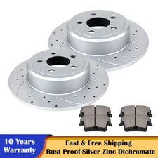 Rear SOLID Brake Rotors and Pads Kits for V6 RWD Challenger Charger Chrysler 300